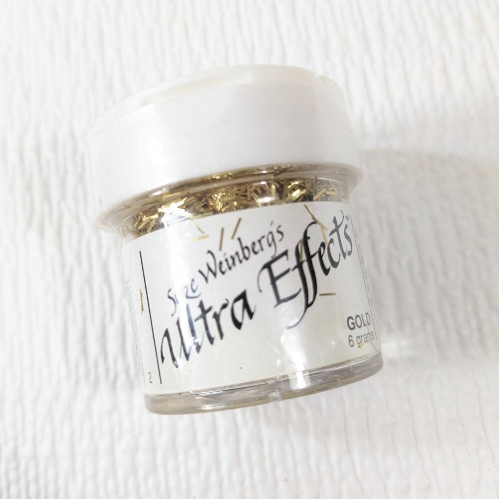 NEW Suze Weinberg's Ultra Effects GOLD embossing TINSEL GLITTER Scrapbooking New